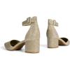 imageDREAM PAIRS Womens Low Heel Pump ShoesGoldGlitter