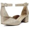 imageDREAM PAIRS Womens Low Heel Pump ShoesGoldGlitter