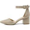 imageDREAM PAIRS Womens Low Heel Pump ShoesGoldGlitter
