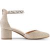 imageDREAM PAIRS Womens Low Heel Pump ShoesGoldrhinestone