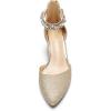 imageDREAM PAIRS Womens Low Heel Pump ShoesGoldrhinestone