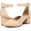 imageDREAM PAIRS Womens Low Heel Pump ShoesNudeNubuck
