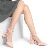 imageDREAM PAIRS Womens Low Heel Pump ShoesPinkSuede