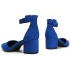 imageDREAM PAIRS Womens Low Heel Pump ShoesRoyalBlue