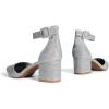 imageDREAM PAIRS Womens Low Heel Pump ShoesSilverGlitter