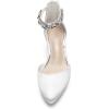 imageDREAM PAIRS Womens Low Heel Pump ShoesWhiterhinestone
