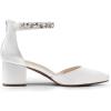 imageDREAM PAIRS Womens Low Heel Pump ShoesWhiterhinestone