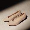 imageDREAM PAIRS Womens Mila Low Chunky Heel Pump ShoesNudeSuede