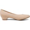 imageDREAM PAIRS Womens Mila Low Chunky Heel Pump ShoesNudeSuede