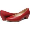 imageDREAM PAIRS Womens Mila Low Chunky Heel Pump ShoesRedPu
