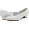 imageDREAM PAIRS Womens Mila Low Chunky Heel Pump ShoesSilverGlitter