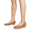 imageDREAM PAIRS Womens Mila Low Chunky Heel Pump ShoesTanPu