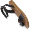 imageDREAM PAIRS Womens One Band Ankle Strap Buckle Flat SandalsBlackPu