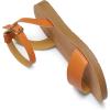 imageDREAM PAIRS Womens One Band Ankle Strap Buckle Flat SandalsTanPu