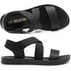 imageDREAM PAIRS Womens Open Toe Elastic Ankle Strap Flat Summer SandalsAll Blackelastic2