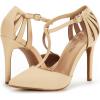 imageDREAM PAIRS Womens OppointedMary Pump ShoeNudeNubuck