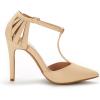imageDREAM PAIRS Womens OppointedMary Pump ShoeNudeNubuck