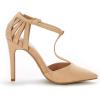 imageDREAM PAIRS Womens OppointedMary Pump ShoeNudeSuede