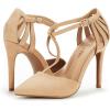 imageDREAM PAIRS Womens OppointedMary Pump ShoeNudeSuede