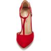 imageDREAM PAIRS Womens OppointedMary Pump ShoeRedSuede