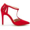 imageDREAM PAIRS Womens OppointedMary Pump ShoeRedSuede