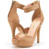 imageDREAM PAIRS Womens Swan05 High Heel Platform Dress Pump ShoesNudePu