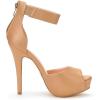 imageDREAM PAIRS Womens Swan05 High Heel Platform Dress Pump ShoesNudePu