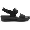 imageDREAM PAIRS Womens Walking Sandals Lightweight Soft Footbed Low Wedge Comfort Indoor Outdoor Flat SandalsAll Black