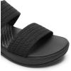 imageDREAM PAIRS Womens Walking Sandals Lightweight Soft Footbed Low Wedge Comfort Indoor Outdoor Flat SandalsAll Black