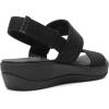 imageDREAM PAIRS Womens Walking Sandals Lightweight Soft Footbed Low Wedge Comfort Indoor Outdoor Flat SandalsAll Black