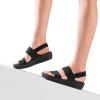 imageDREAM PAIRS Womens Walking Sandals Lightweight Soft Footbed Low Wedge Comfort Indoor Outdoor Flat SandalsAll Black