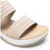 imageDREAM PAIRS Womens Walking Sandals Lightweight Soft Footbed Low Wedge Comfort Indoor Outdoor Flat SandalsBeige