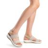 imageDREAM PAIRS Womens Walking Sandals Lightweight Soft Footbed Low Wedge Comfort Indoor Outdoor Flat SandalsBeige