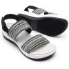 imageDREAM PAIRS Womens Walking Sandals Lightweight Soft Footbed Low Wedge Comfort Indoor Outdoor Flat SandalsBlack