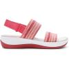 imageDREAM PAIRS Womens Walking Sandals Lightweight Soft Footbed Low Wedge Comfort Indoor Outdoor Flat SandalsRed