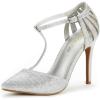 imageDREAM PAIRS Womens OppointedMary Pump ShoeSilverGlitter