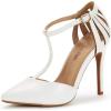 imageDREAM PAIRS Womens OppointedMary Pump ShoeWhitePu