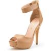imageDREAM PAIRS Womens Swan05 High Heel Platform Dress Pump ShoesNudePu