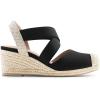 imageDREAM PAIRS Womens Close Toe Espadrilles Platform Slip on Elastic Criss Cross Straps Dressy Wedges SandalsBlackBeige
