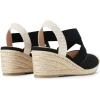 imageDREAM PAIRS Womens Close Toe Espadrilles Platform Slip on Elastic Criss Cross Straps Dressy Wedges SandalsBlackBeige