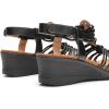 imageDREAM PAIRS Womens Comfortable Strappy Low Heel Open Toe SlipOn Wedge Sandals Arch Support for Summer Dressy ShoesBlack