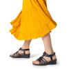 imageDREAM PAIRS Womens Comfortable Strappy Low Heel Open Toe SlipOn Wedge Sandals Arch Support for Summer Dressy ShoesBlack