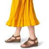 imageDREAM PAIRS Womens Comfortable Strappy Low Heel Open Toe SlipOn Wedge Sandals Arch Support for Summer Dressy ShoesBrown
