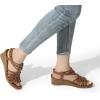 imageDREAM PAIRS Womens Comfortable Strappy Low Heel Open Toe SlipOn Wedge Sandals Arch Support for Summer Dressy ShoesBrown