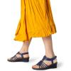 imageDREAM PAIRS Womens Comfortable Strappy Low Heel Open Toe SlipOn Wedge Sandals Arch Support for Summer Dressy ShoesNavy