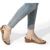 imageDREAM PAIRS Womens Comfortable Strappy Low Heel Open Toe SlipOn Wedge Sandals Arch Support for Summer Dressy ShoesNude