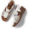 imageDREAM PAIRS Womens Comfortable Strappy Low Heel Open Toe SlipOn Wedge Sandals Arch Support for Summer Dressy ShoesWhite