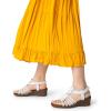imageDREAM PAIRS Womens Comfortable Strappy Low Heel Open Toe SlipOn Wedge Sandals Arch Support for Summer Dressy ShoesWhite