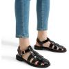 imageDREAM PAIRS Womens Fisherman Gladiator Braided Flat Sandal Cute Woven Strappy Closed Toe Shoes for SummerBlackpat