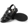 imageDREAM PAIRS Womens Fisherman Gladiator Braided Flat Sandal Cute Woven Strappy Closed Toe Shoes for SummerBlackpu